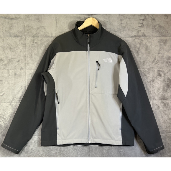 The North Face Jacket Mens Medium Gray/Gray Soft Shell Apex Bionic Full Zip - Picture 1 of 14
